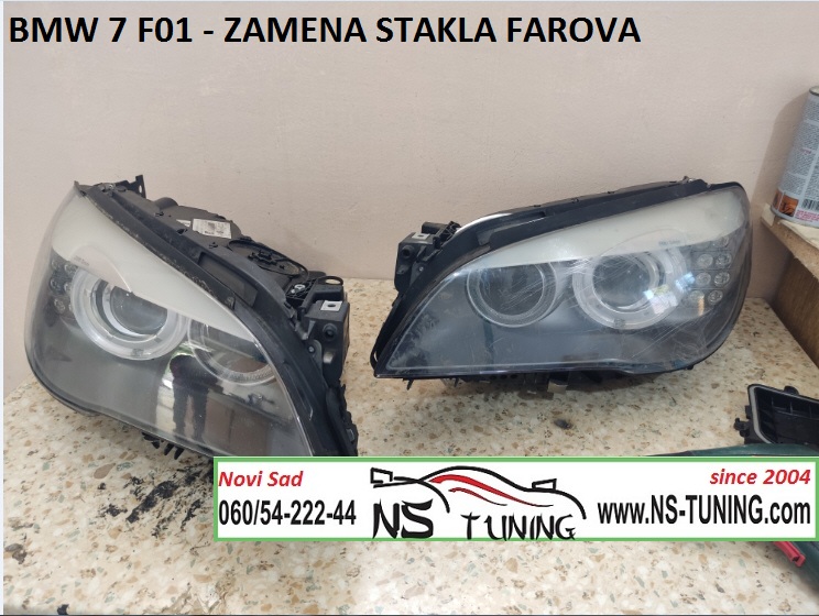 bmw 7 f01 xenon far zamena stakla novi sad ns tuning d1s sijalica